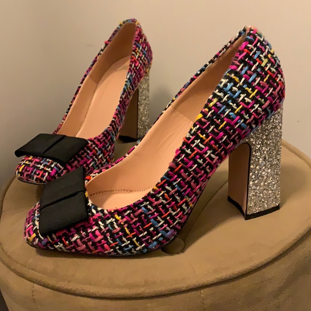 JCrew pumps- glitter heel